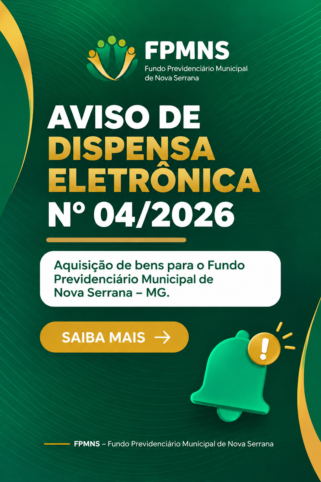 Aviso de Dispensa Eletrônica 04/2026